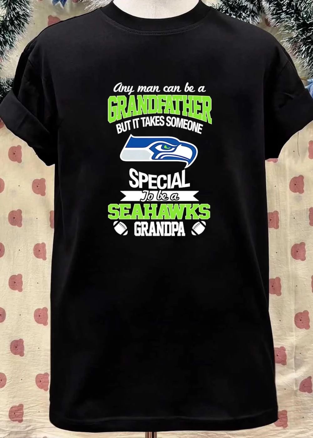 Seahawks Grandfather Apparel Any Man Can Be a Special Seahawks Grandpa shirt