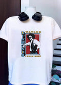 Waylon Jennings Standing Portrait Diamonds Graphic T-Shirt