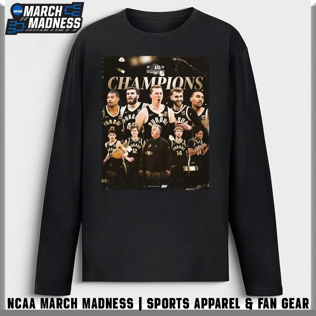 Purdue Boilermakers Men’s Basketball Big Ten 2026 Champions Of The Midwest T-Shirt