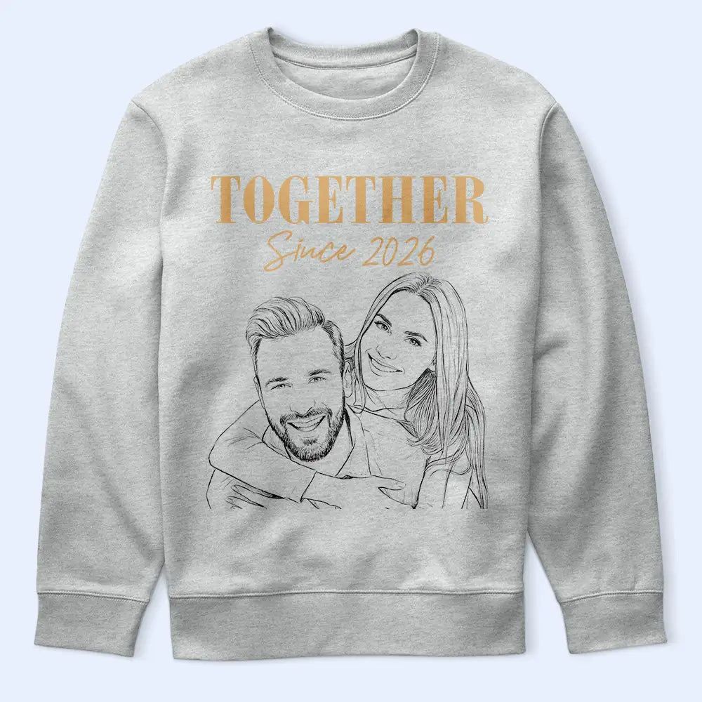 Custom Photo White Pencil Sketch Art You And Me We Got This - Personalized T Shirt