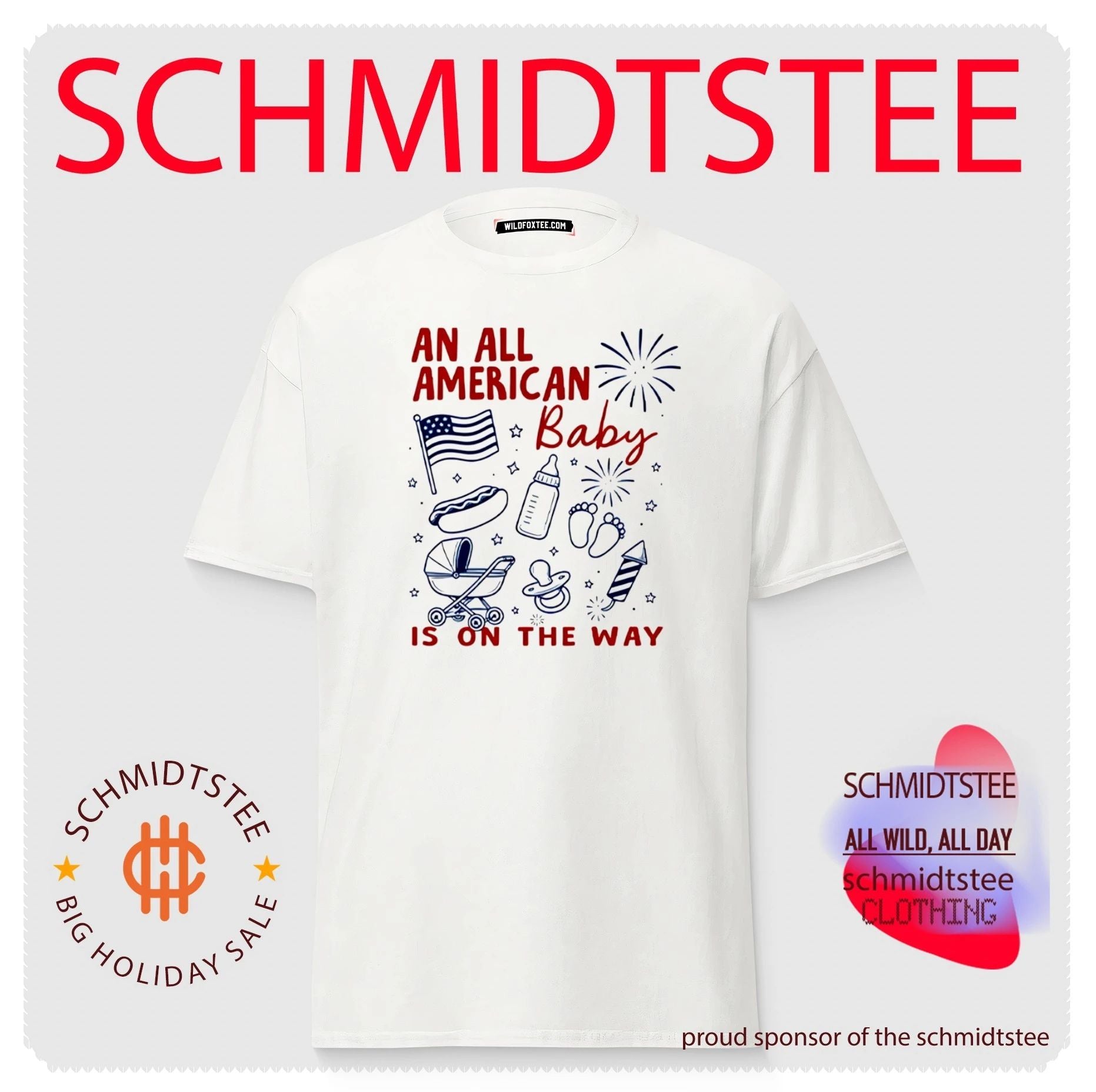 An All American Is On The Way 4th Of July Couple shirt