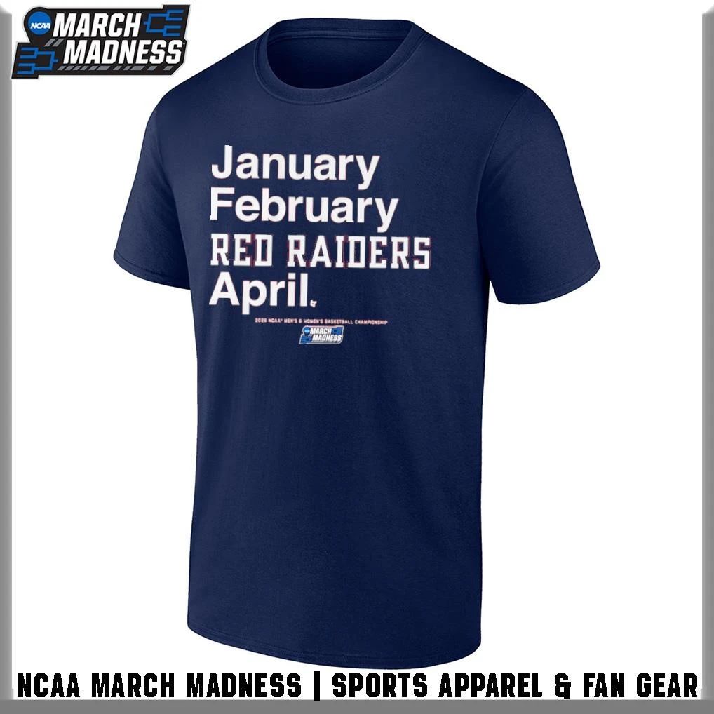 Texas Tech Red Raiders Men’s and Women’s Basketball 2026 March Madness Month T-Shirt