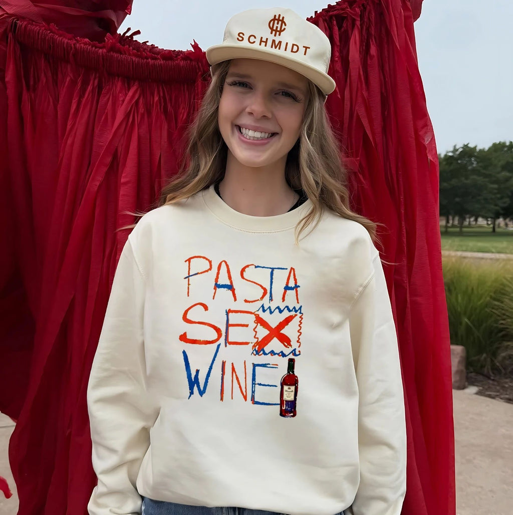 Pasta Sex Wine Aesthetic Trendy Slogan Shirt