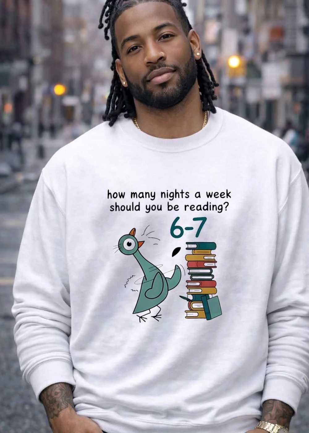 Reading Tips From The Pigeon How Many Nights A Week Should You Be Reading 6-7 T-Shirt