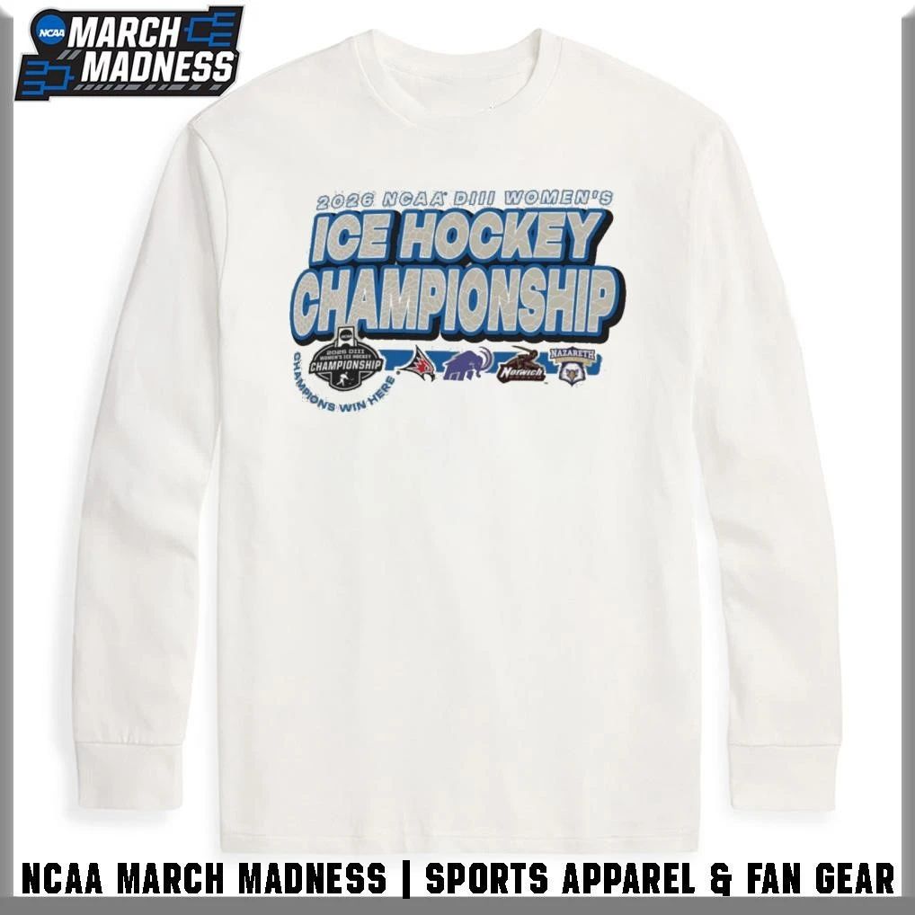 4 Teams Logo 2026 NCAA Division III Women’s Ice Hockey Championship T-Shirt