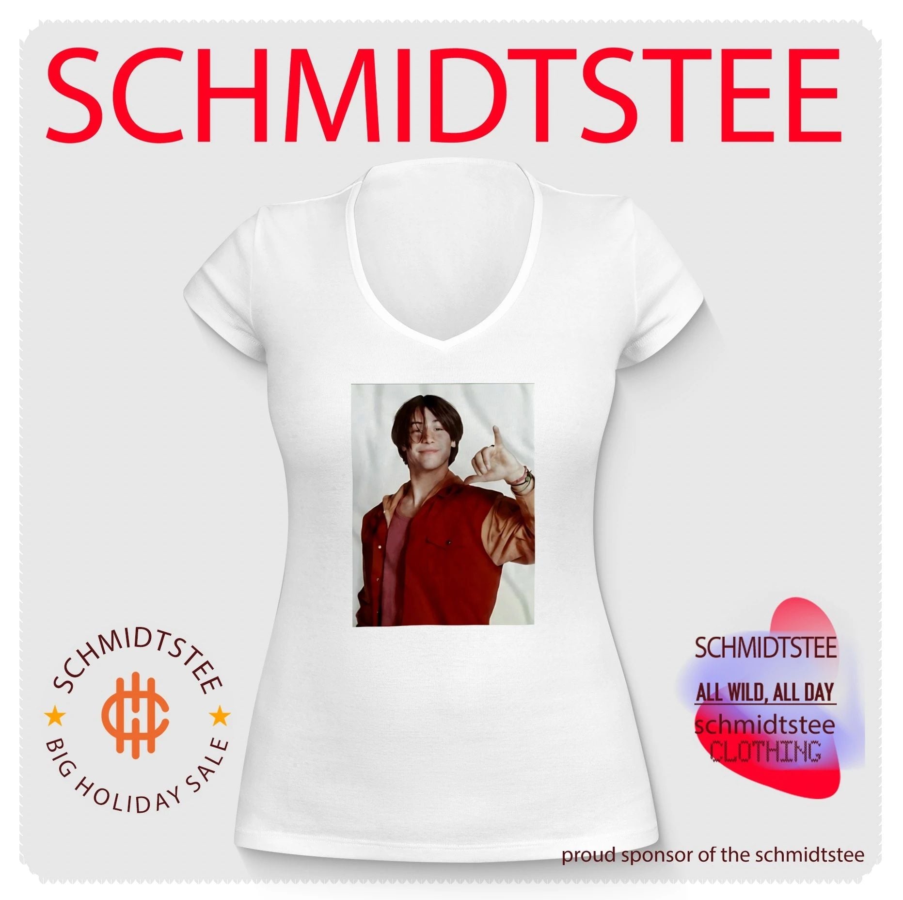 Keanu Reeves Inspired Portrait 90s Actor shirt