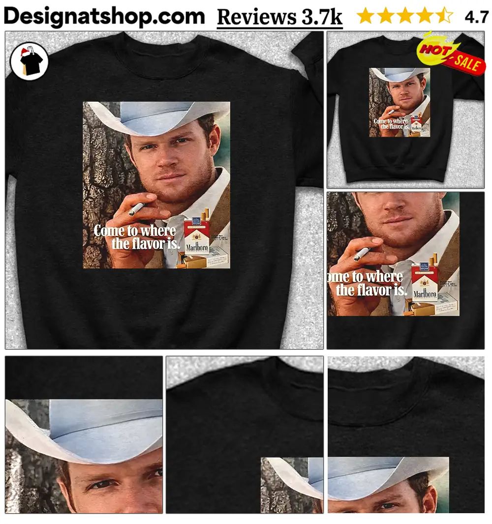 Sam Darnold Marlboro cigarette cowboy Come to where the flavor is shirt