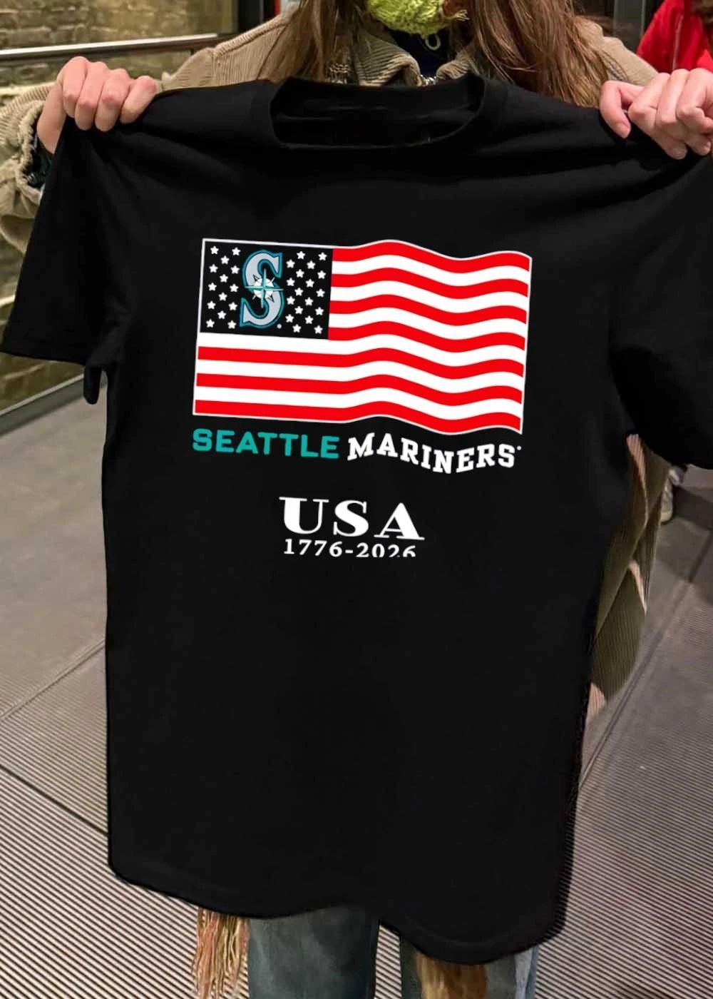 Apparel Seattle Mariners Flag USA 1776-2026 T-Shirt