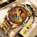 Elvis The King Stained Glass Watch