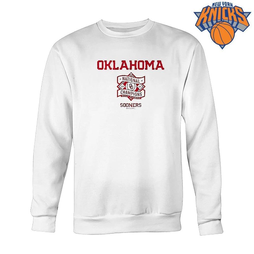 Oklahoma Sooners Baseball Ncaa Division I National Champions 2026 Text Logo Stack Shirt