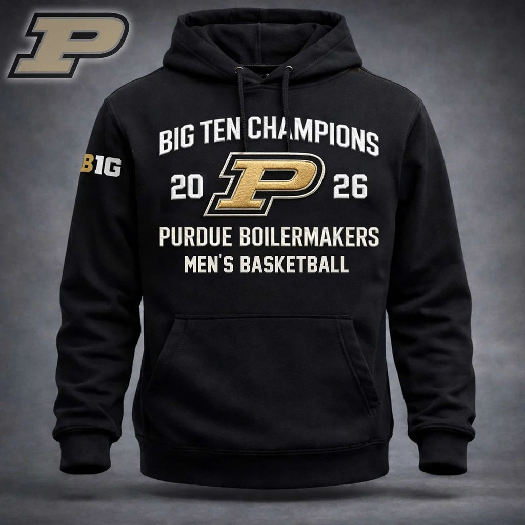 Purdue Boilermakers 2026 Big Ten Champions Men’s Basketball Hoodie