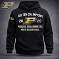 Purdue Boilermakers 2026 Big Ten Champions Men’s Basketball Hoodie
