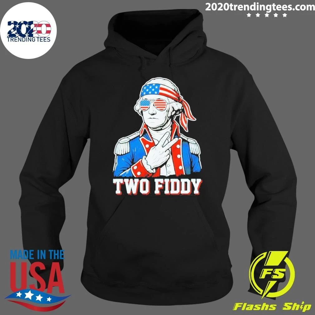 George Washington Flag Bandana Sunglasses Patriotic Two Fiddy Shirt
