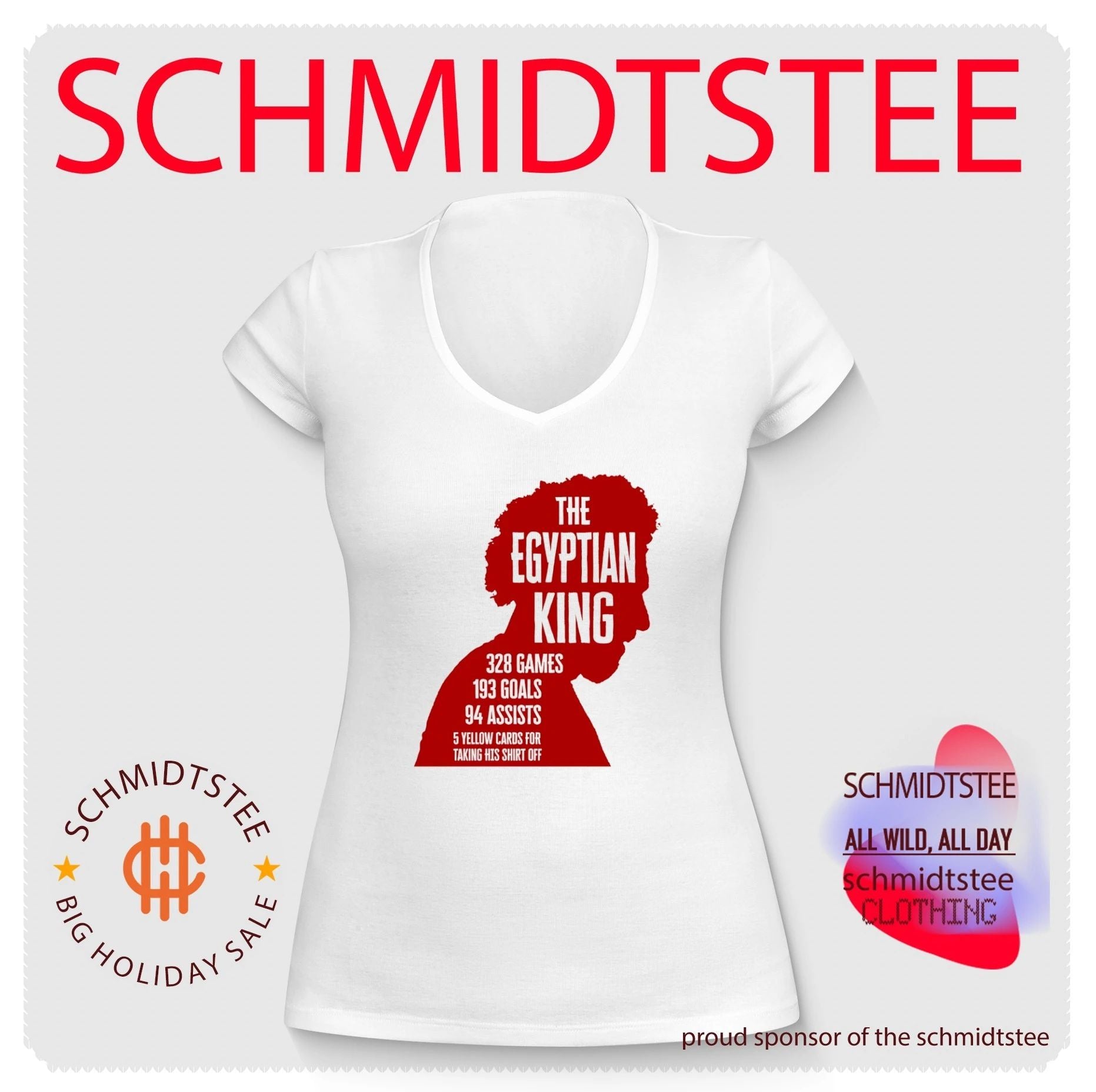 The Egyptian King Mohamed Salah Liverpool FC Stats shirt