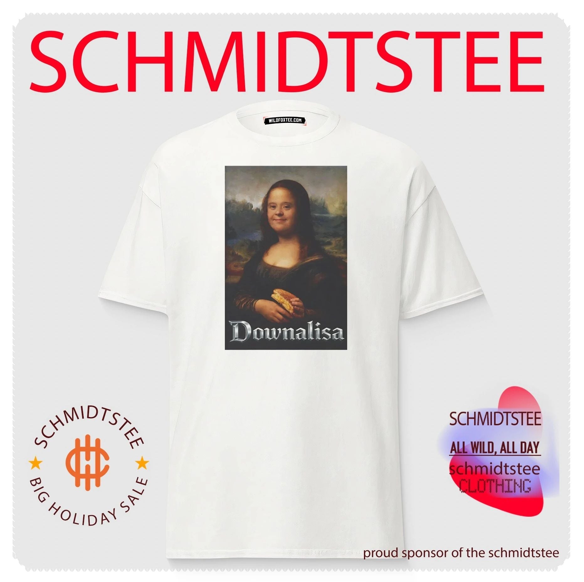 Downalisa Monalisa parody shirt