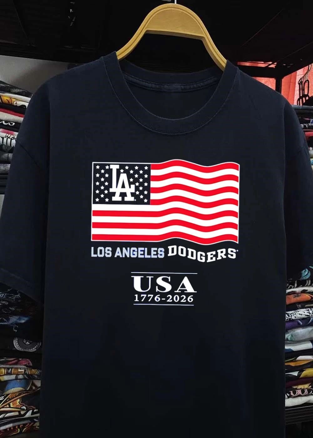 LA Dodgers Patriotic 1776 2026 USA Flag Los Angeles Dodgers T-Shirt
