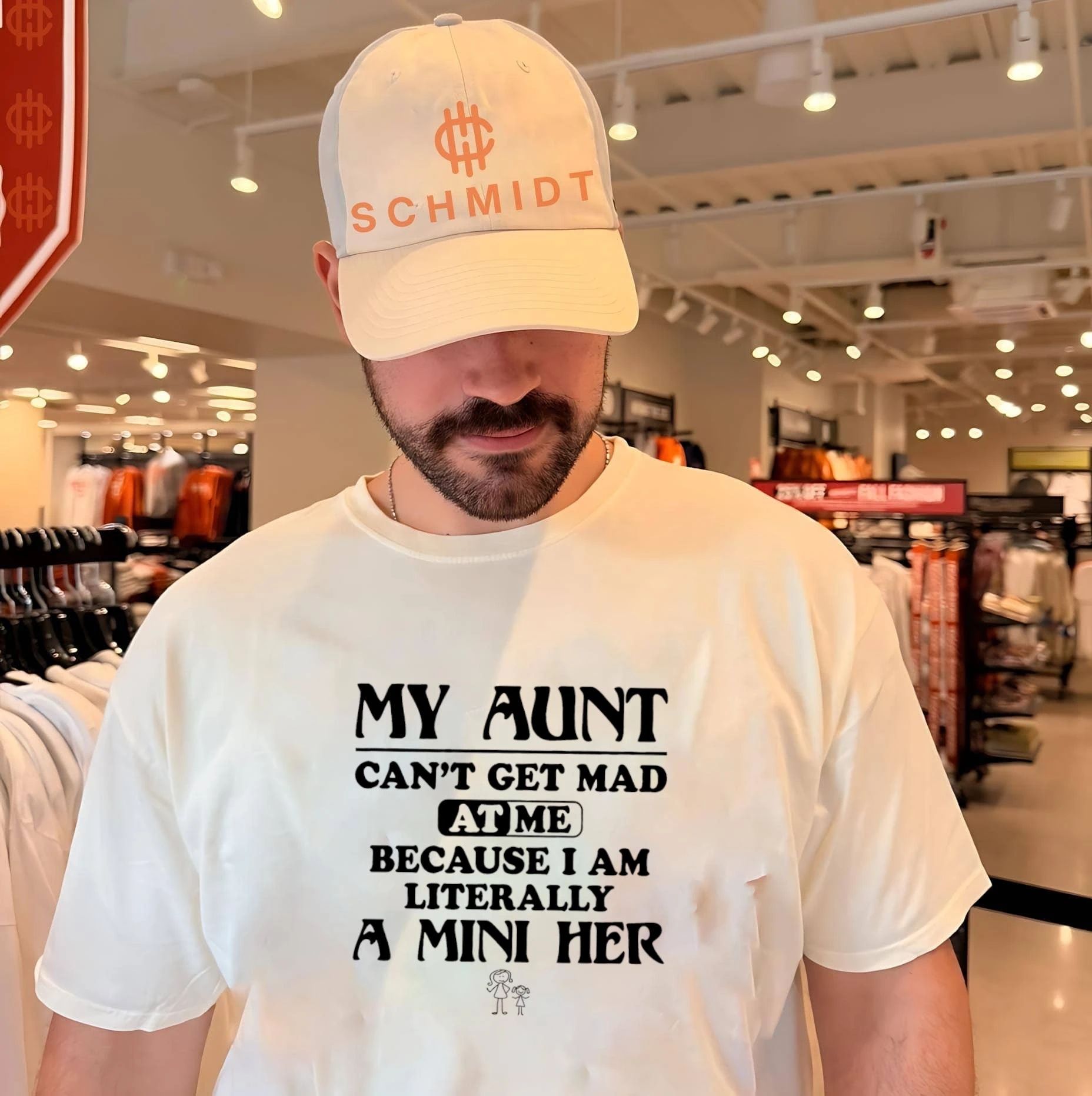 My aunt can’t get mad at me because I am literally a mini her shirt