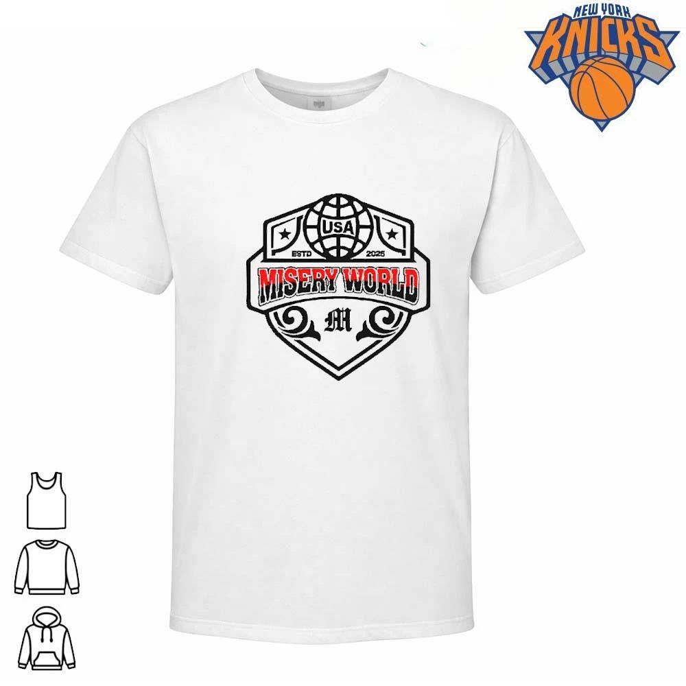Misery World USA ESTD 2026 Shield Logo Athletic Global Tour Shirt