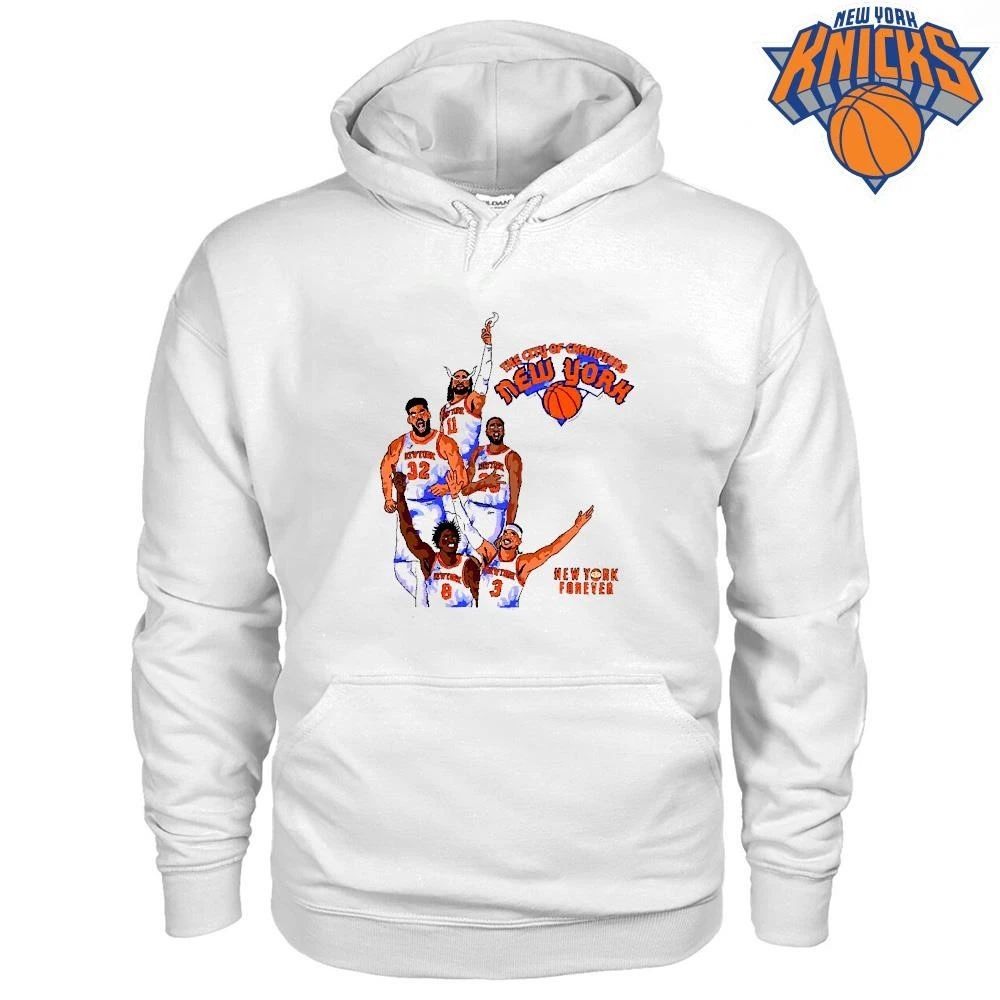 The City Of Champions New York Forever Knicks Anime Flame Team Shirt