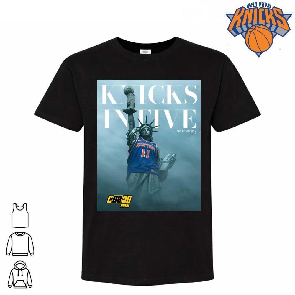 Statue of Liberty Knicks In Five 2026 NBA Champions Shirt