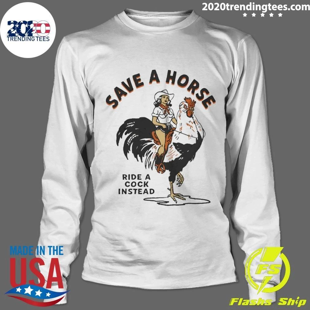 Cowgirl Save A Horse Ride A Cock Instead Vintage Shirt