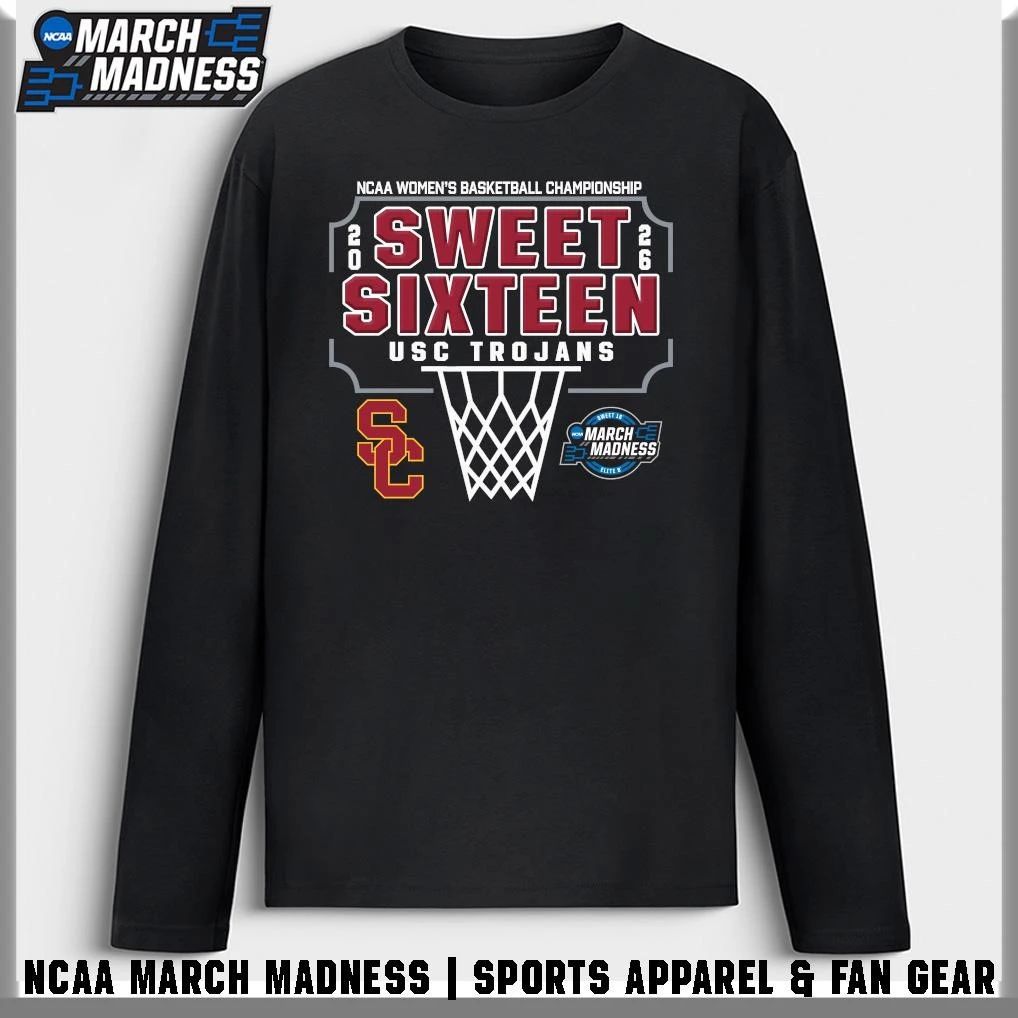 USC Trojans 2026 NCAA DI Women’s Basketball March Madness Sweet 16 Bound T-Shirt
