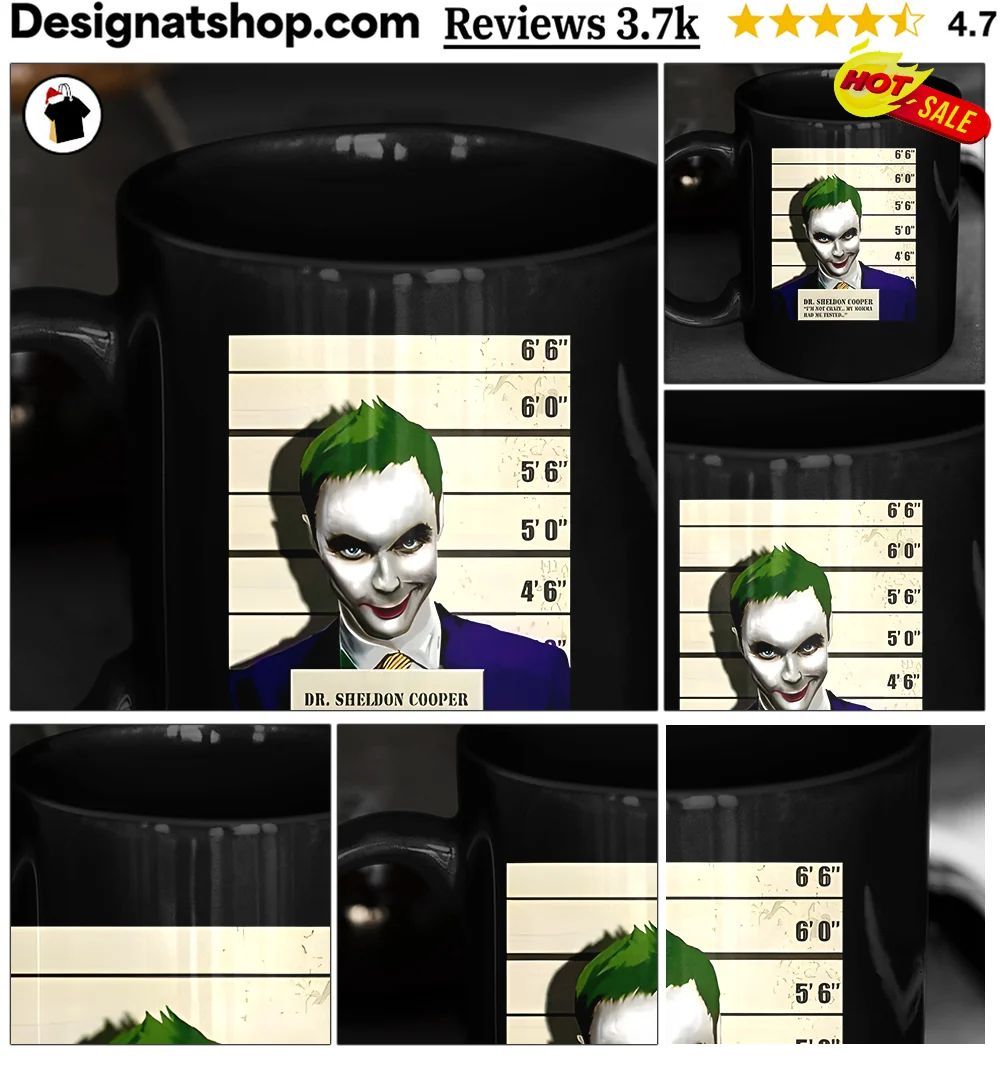 Dr Sheldon Cooper Joker Mugshot Shirt