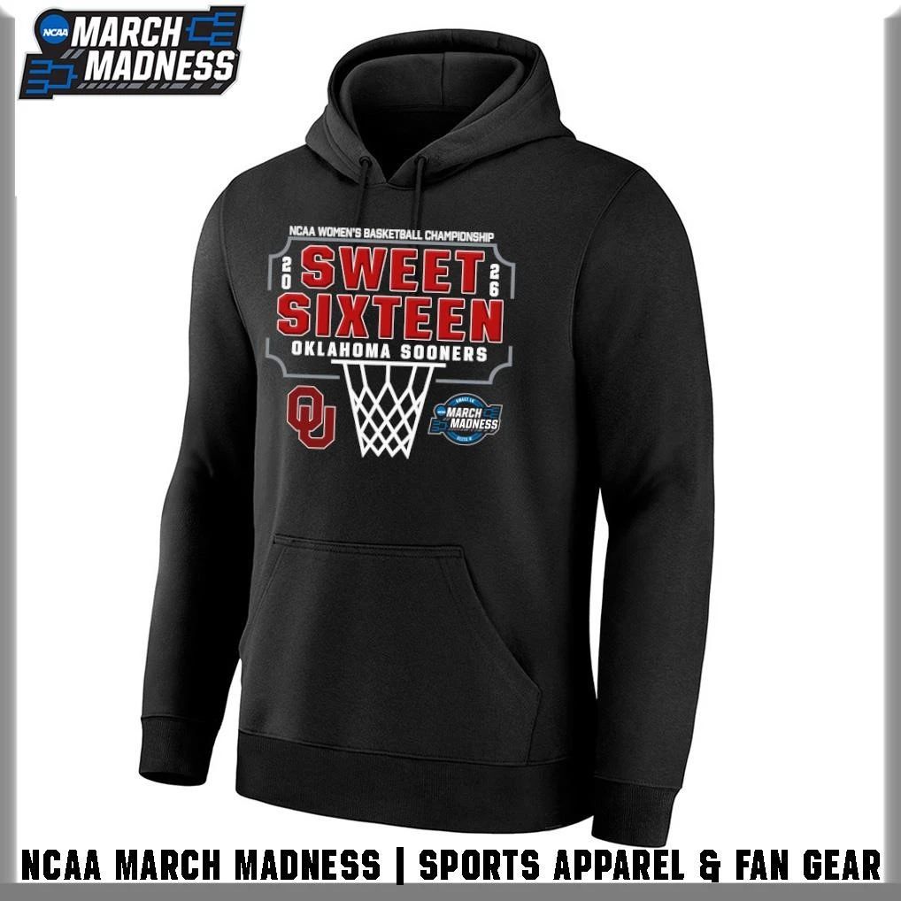Oklahoma Sooners 2026 NCAA Women’s Basketball Tournament March Madness Sweet Sixteen T-Shirt