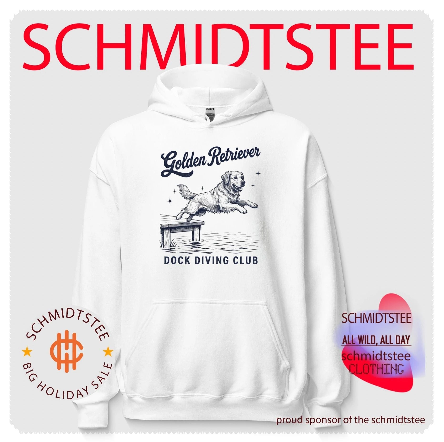 Golden retriever dock diving club shirt