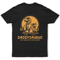 Cool Dinosaur Retro Yellow Vintage Daddysaurus - Personalized T Shirt