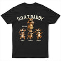3D Effect Goat Dad And Kids - Personalized T Shirt