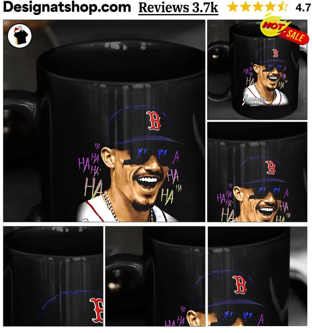 Jarren Duran Boston Red Sox baseball player laughing ha ha text shirt