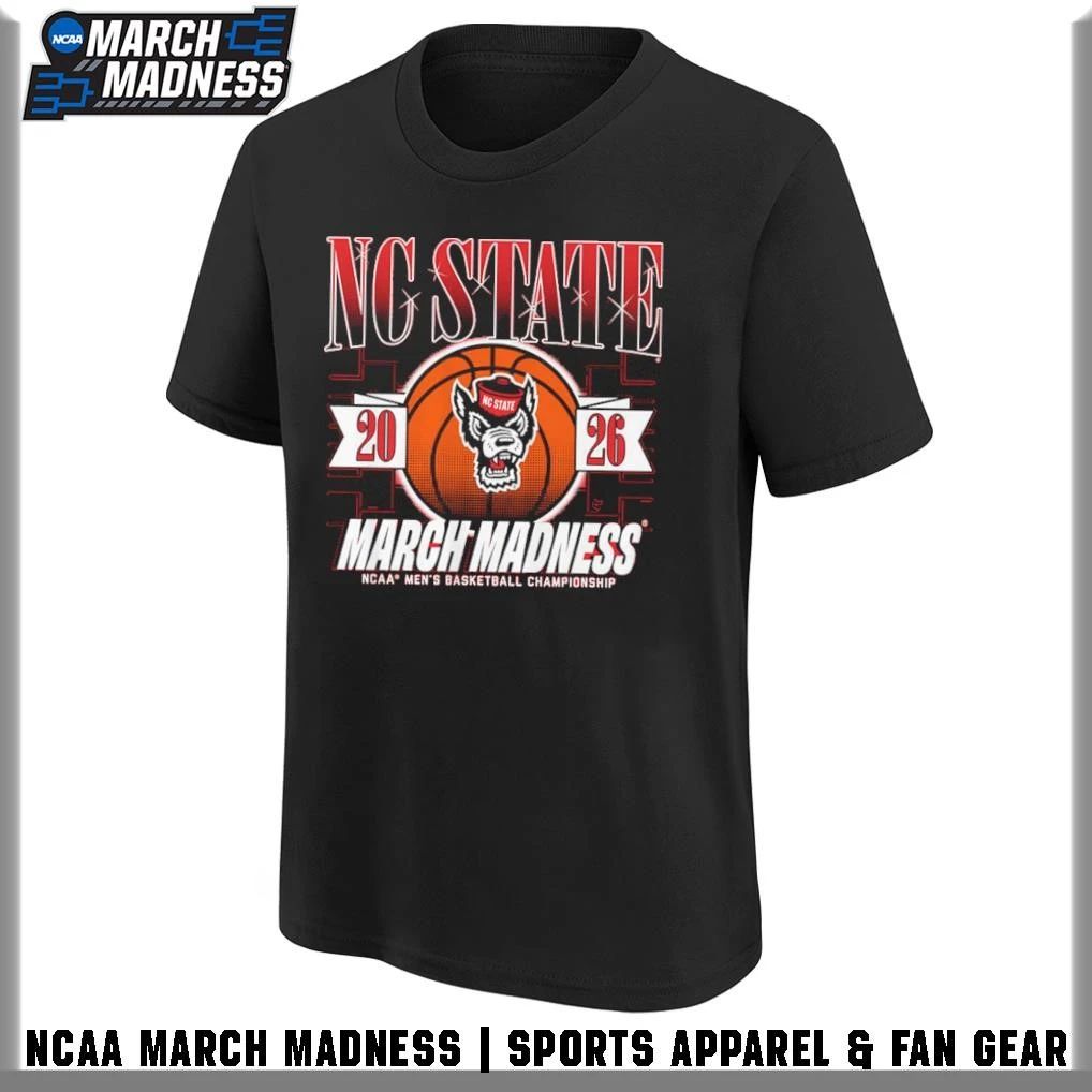 NC State Wolfpack Men’s Basketball 2026 NCAA Division I Championship March Madness Bound T-Shirt