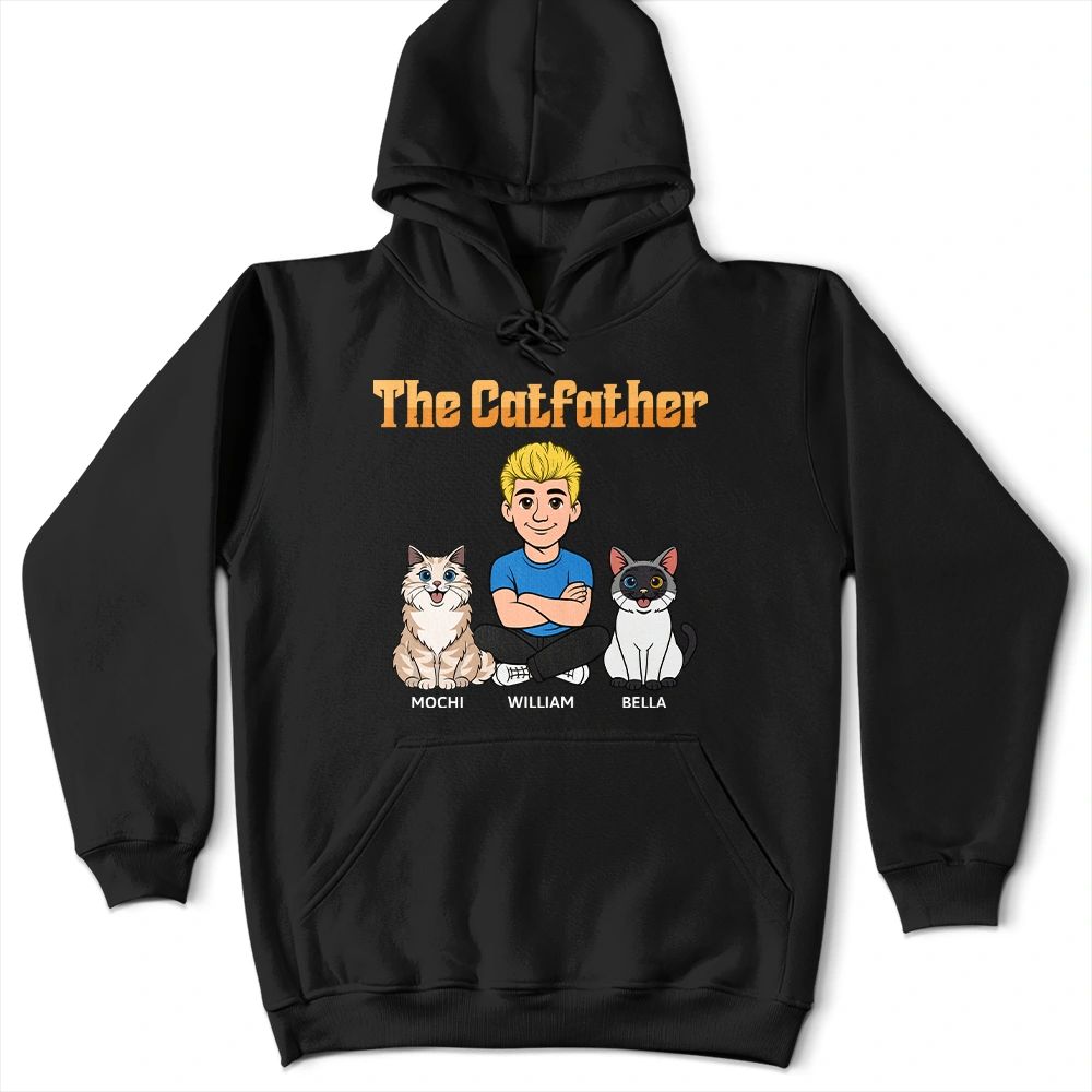 Retro Style The Dogfather Catfather - Personalized T Shirt