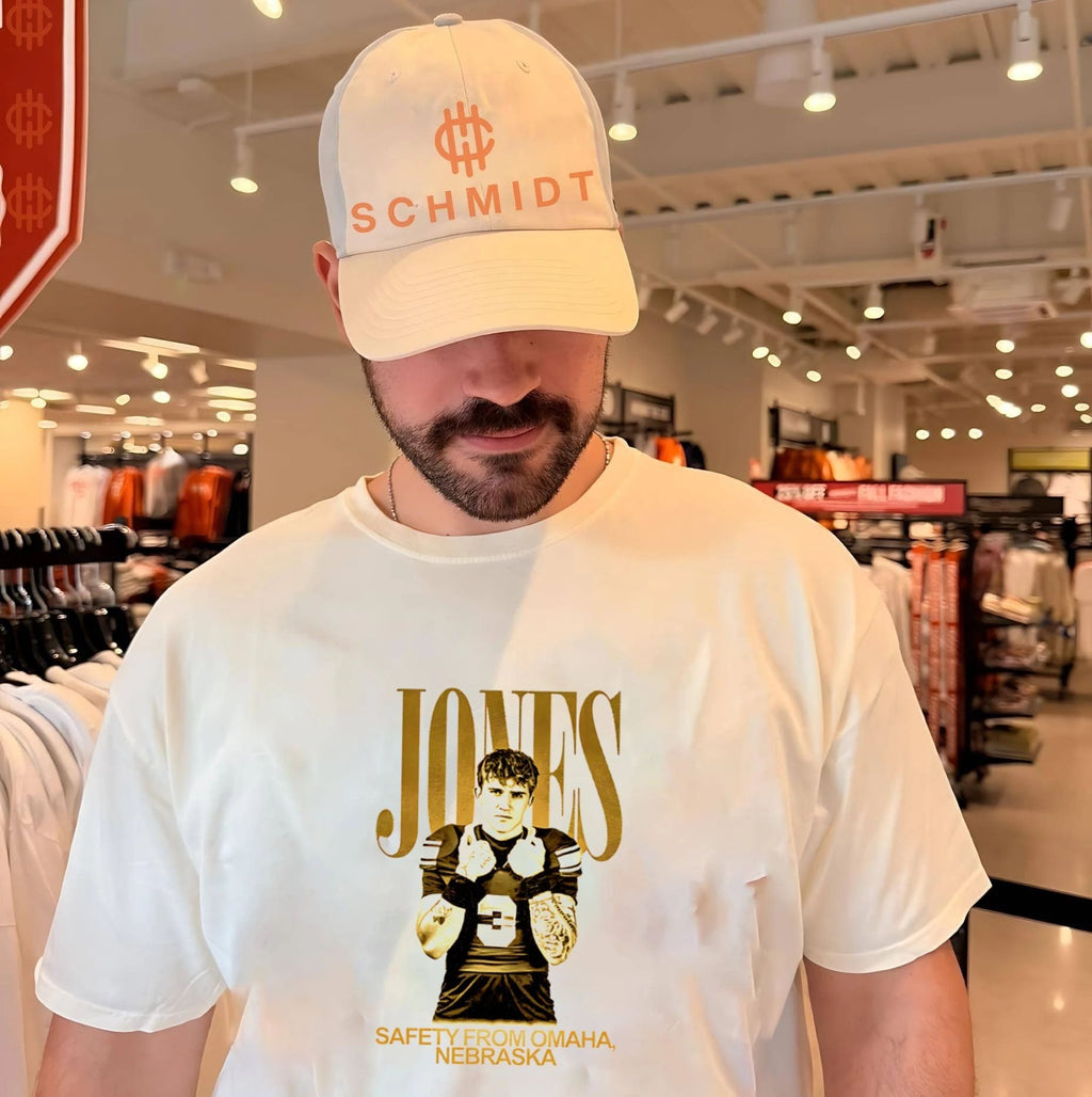 Mason Jones Nebraska Cornhuskers Safety from Omaha shirt