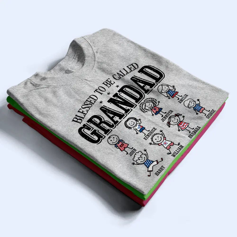 America Blessed To Be Called Papa Nana - Personalized T Shirt