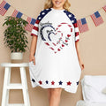 Mom's Grandma's Sweethearts Independence Day - Personalized Women's Sleep Tee
