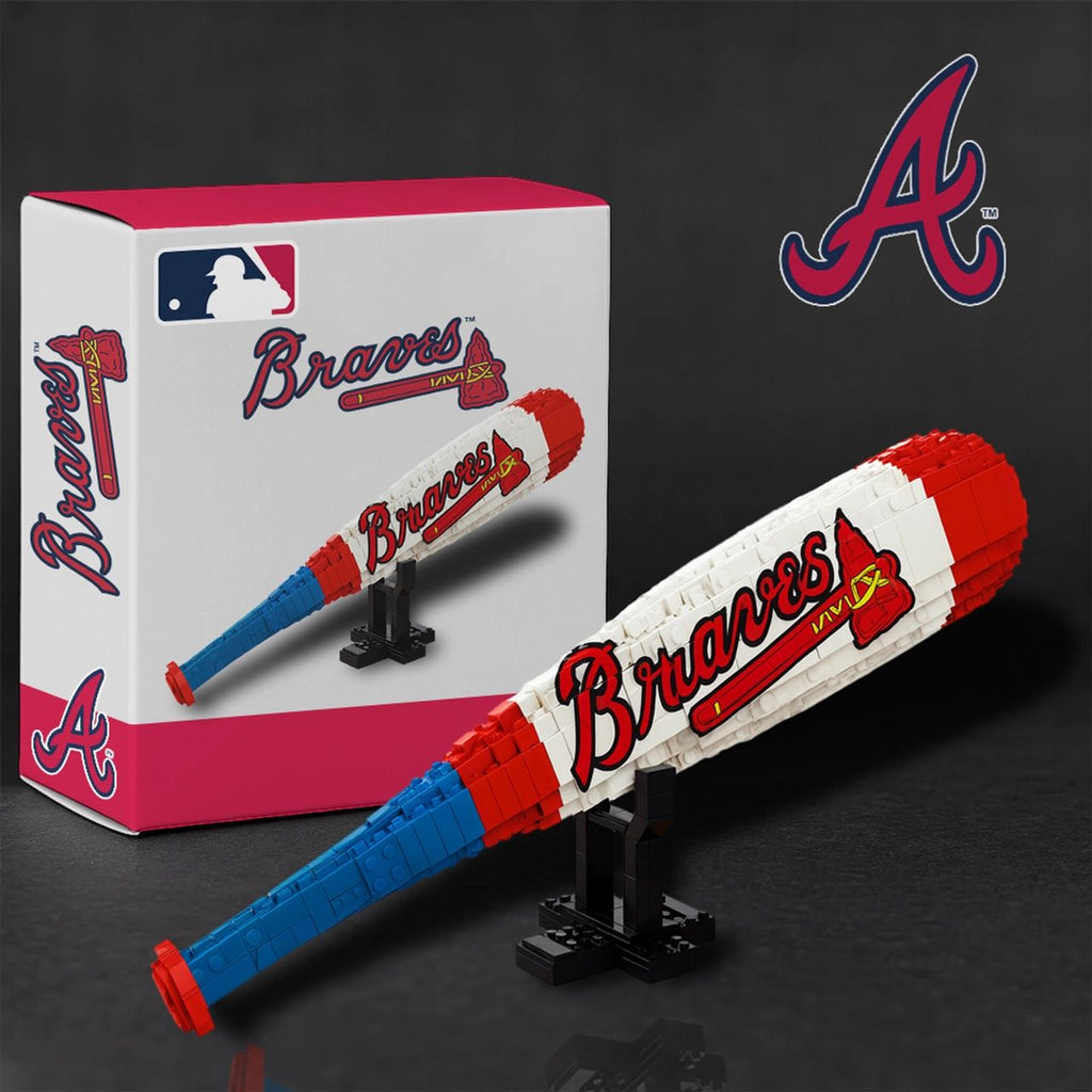 Atlanta Braves Baseball Bat Building Block Set