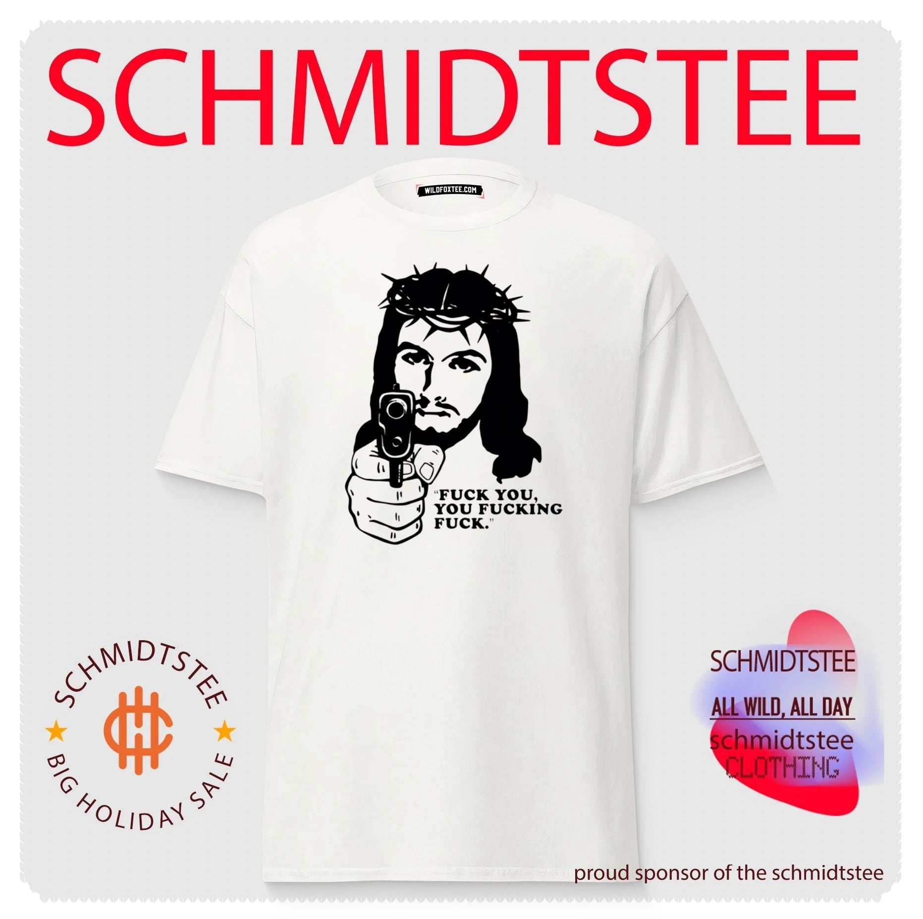 Jesus with a Gun Fuck You You Fucking Fuck shirt