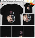 The Durbinator Caleb Durbin x Terminator half-half face Boston Red Sox baseball shirt