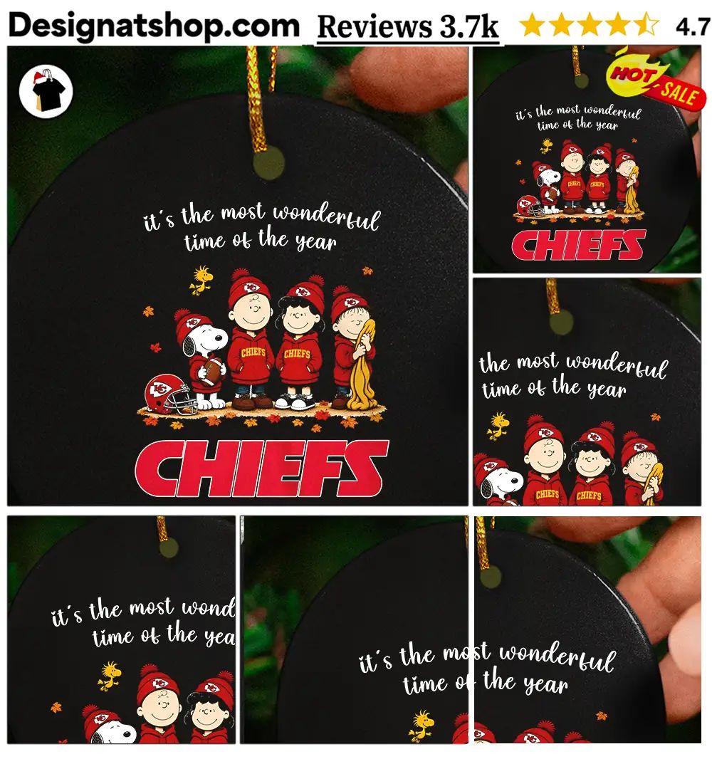 Peanuts Characters Kansas City Football Fans It’s The Most Wonderful Time Shirt
