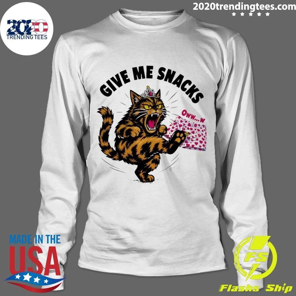 Cat Crown Give Me Snacks Owww Shirt