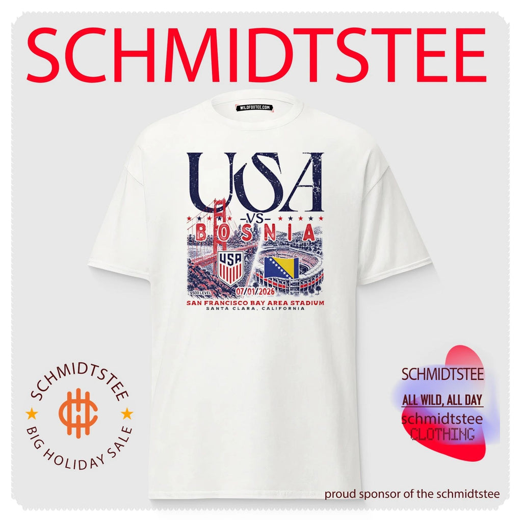 USA vs Bosnia 2026 Match Up San Francisco Bay Area Stadium shirt
