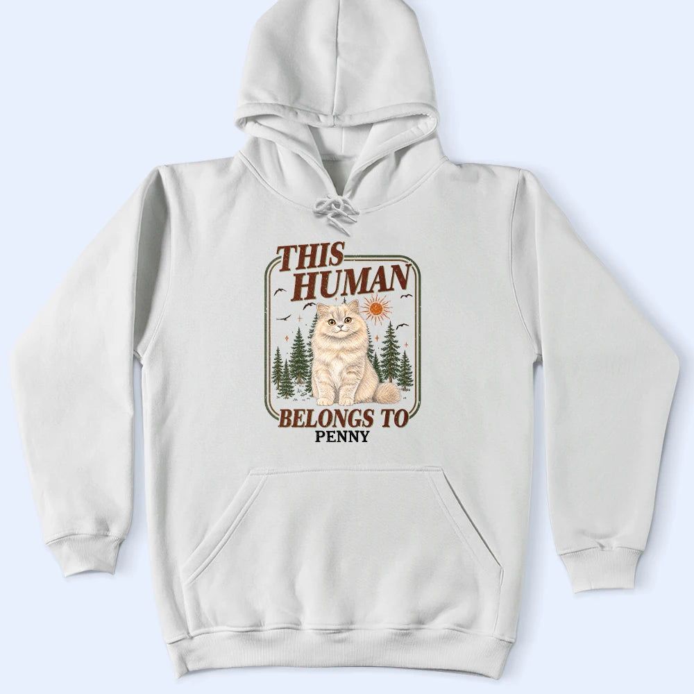 Custom Photo Colored Pencil Sketch This Human Belongs To - Personalized T Shirt