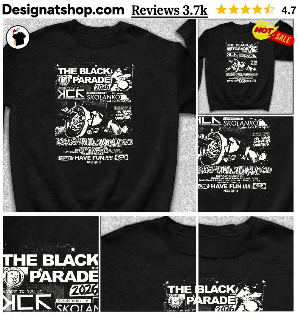 Black Parade My Chemical Romance event concert poster print tee featuring The Black Parade 2026 shirt