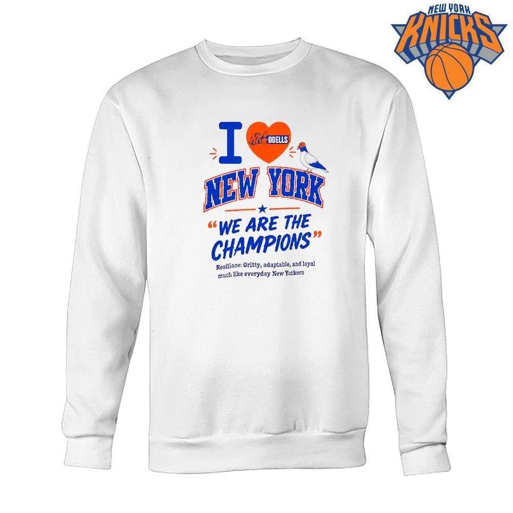 Mitchell Modell We Are The Champions Knicks Pigeon Shirt