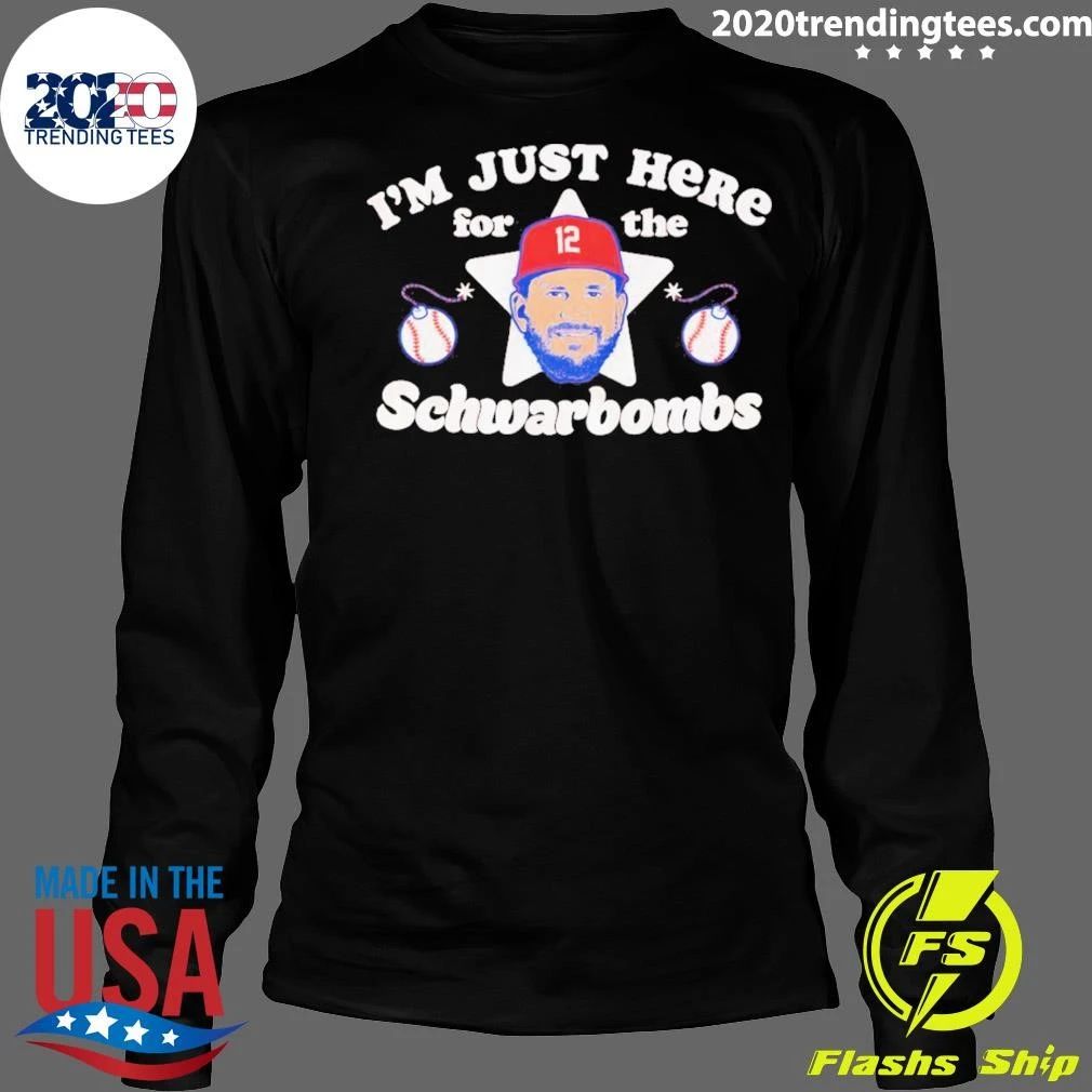 Kyle Schwarber Philadelphia Phillies Baseball I’m Just Here For The Schwarbombs Shirt