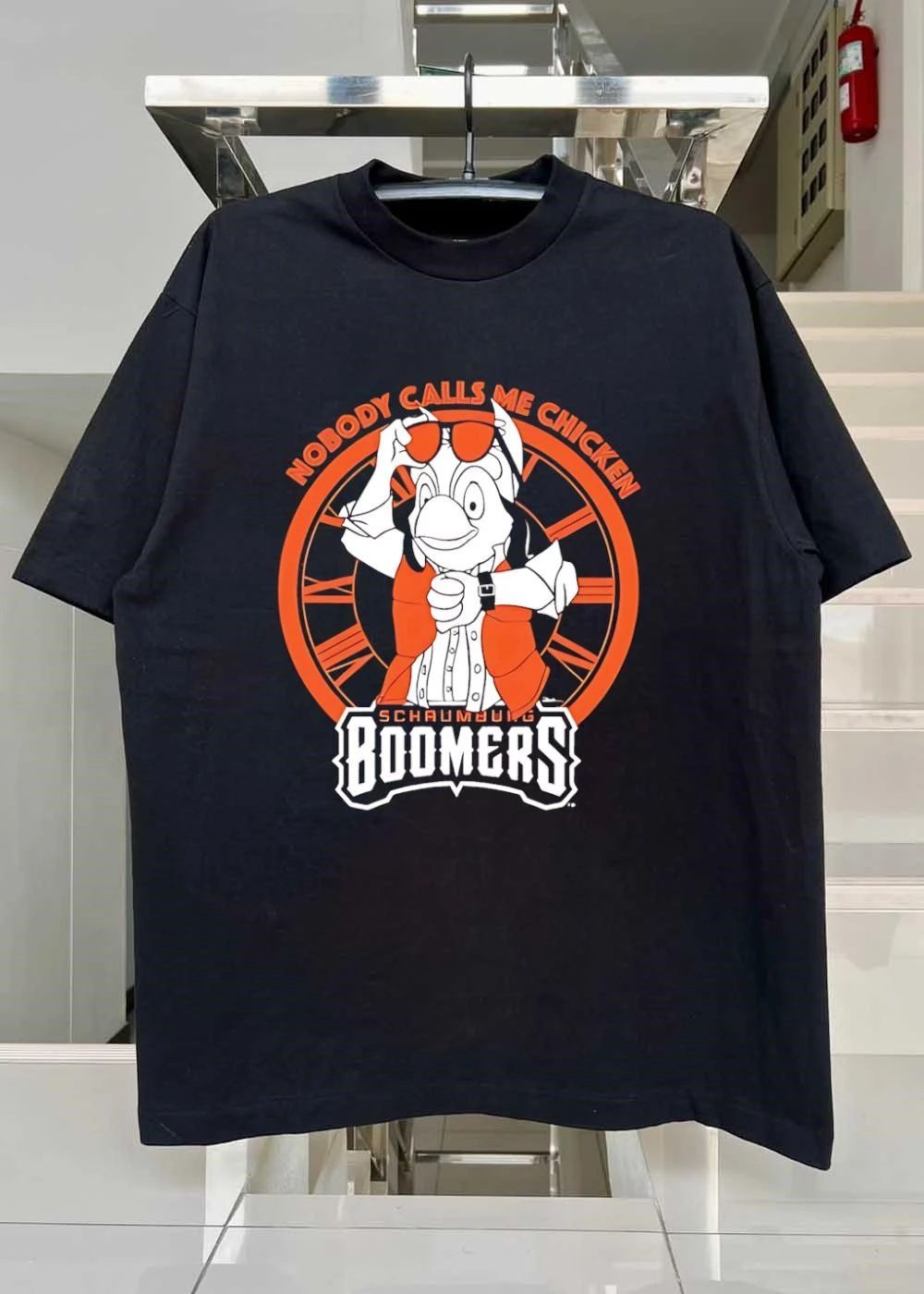 Nobody Calls Me Chicken Schaumburg Boomers T-Shirt