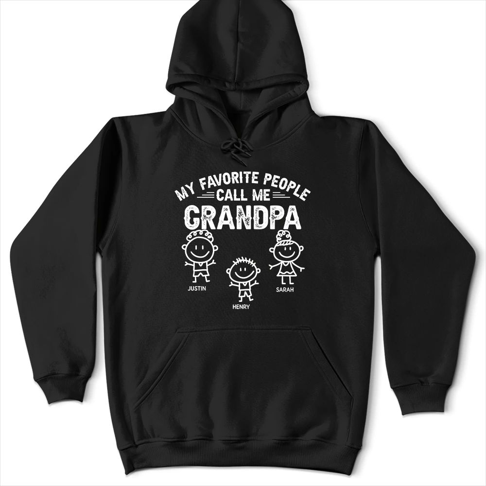 My Favorite People Call Me Papa Kid Stick Figures - Personalized T Shirt