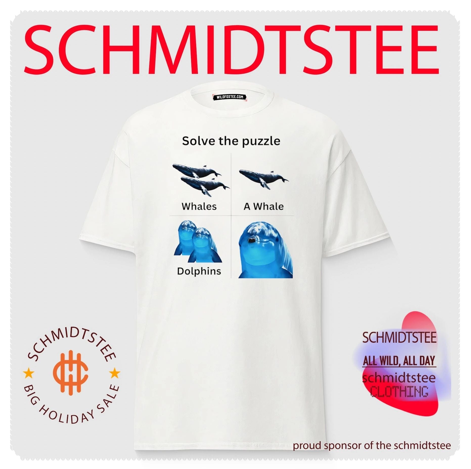 Whale Puzzle Dolphin A Dolphin wordplay shirt